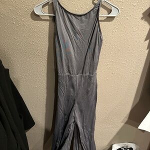 Balera Shimmering Gray Backless Jumpsuit
